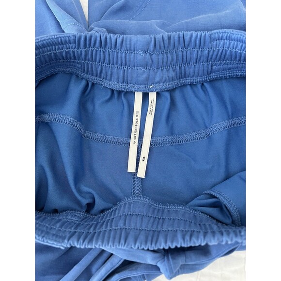 Anthropologie Strapless Top & Pant Lounge Set XXS Runs Large Blue EUC - Picture 8 of 9